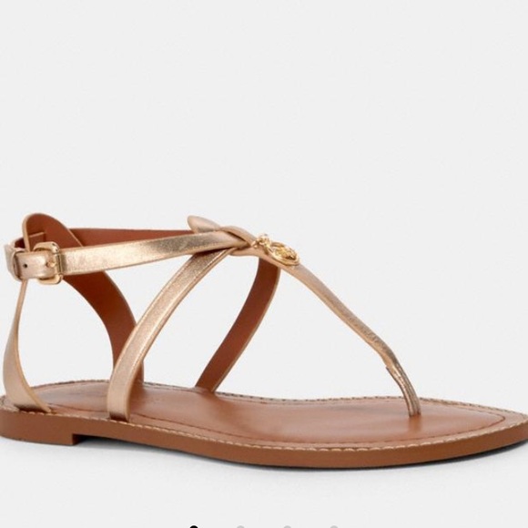 Coach Shoes - Coach Metallic Gold Sandals